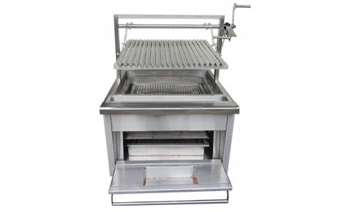 TIPO 30: ASADOR A CARBÓN EN ACERO INOX CON CAJA CHINA